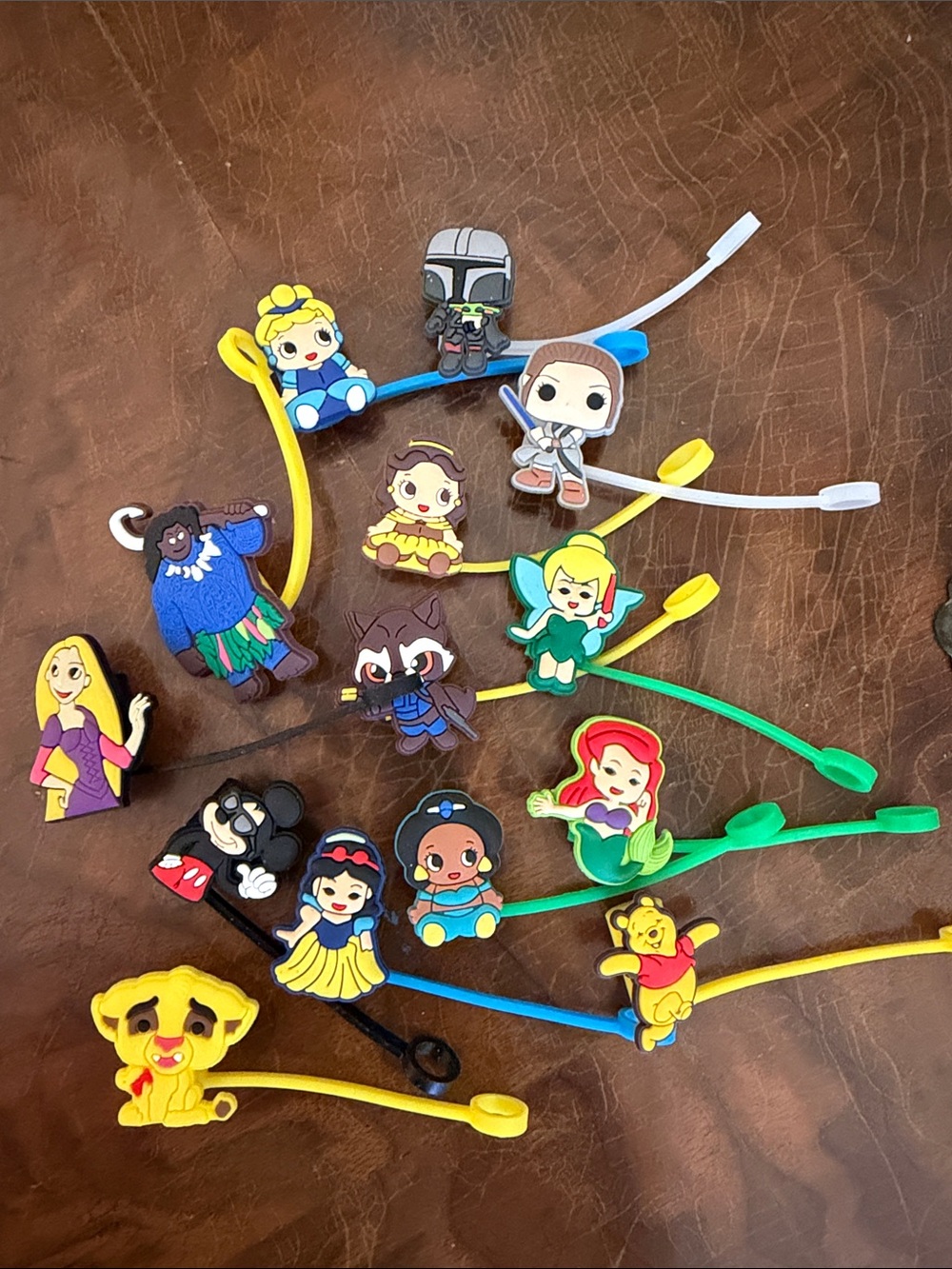 Assorted Disney straw covers